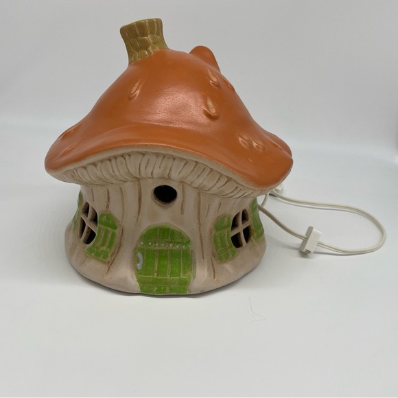Mushroom Tree Fairy Ceramic Night Light - Picture 3 of 13